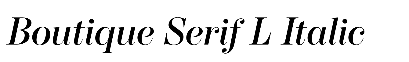 Boutique Serif L Italic